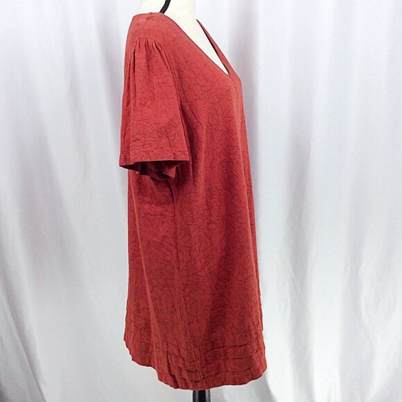 Nicole Miller Original Women’s Shift Dress Size XXL Linen Blend Short Sleeve - Picture 2 of 8